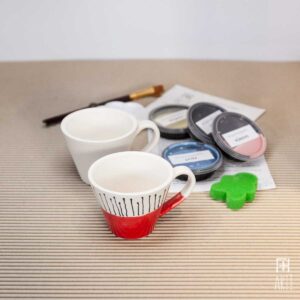 Ceramic painting to go kit tea cup
